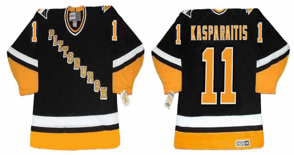 2019 Men Pittsburgh Penguins #11 Kasparaitis Black CCM NHL jerseys